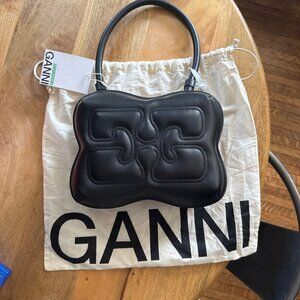 Black Butterfly Top Handle Bag